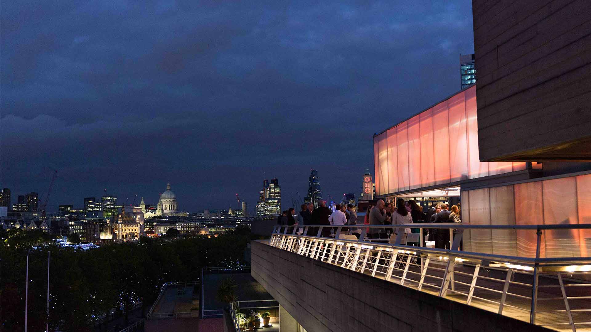 View London Nulty Birthday Party Terrace Nighttime