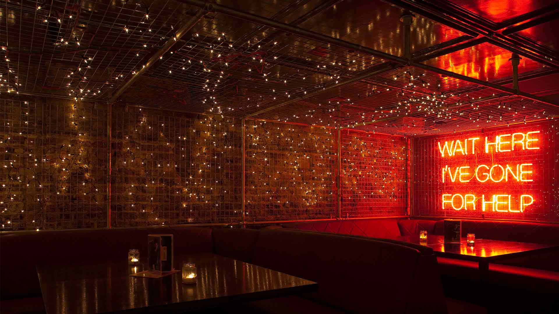 Lighting Design Night Neon Sign Cage Interior Red Light Nulty