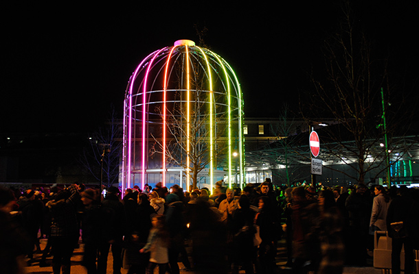 Giant Birdcage IFO Light Art Installation London Lumiere Lighting Designer Blog Nulty