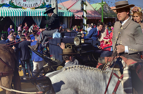 Seville Fair Traditional Dress 1800s Festival Horses Nulty