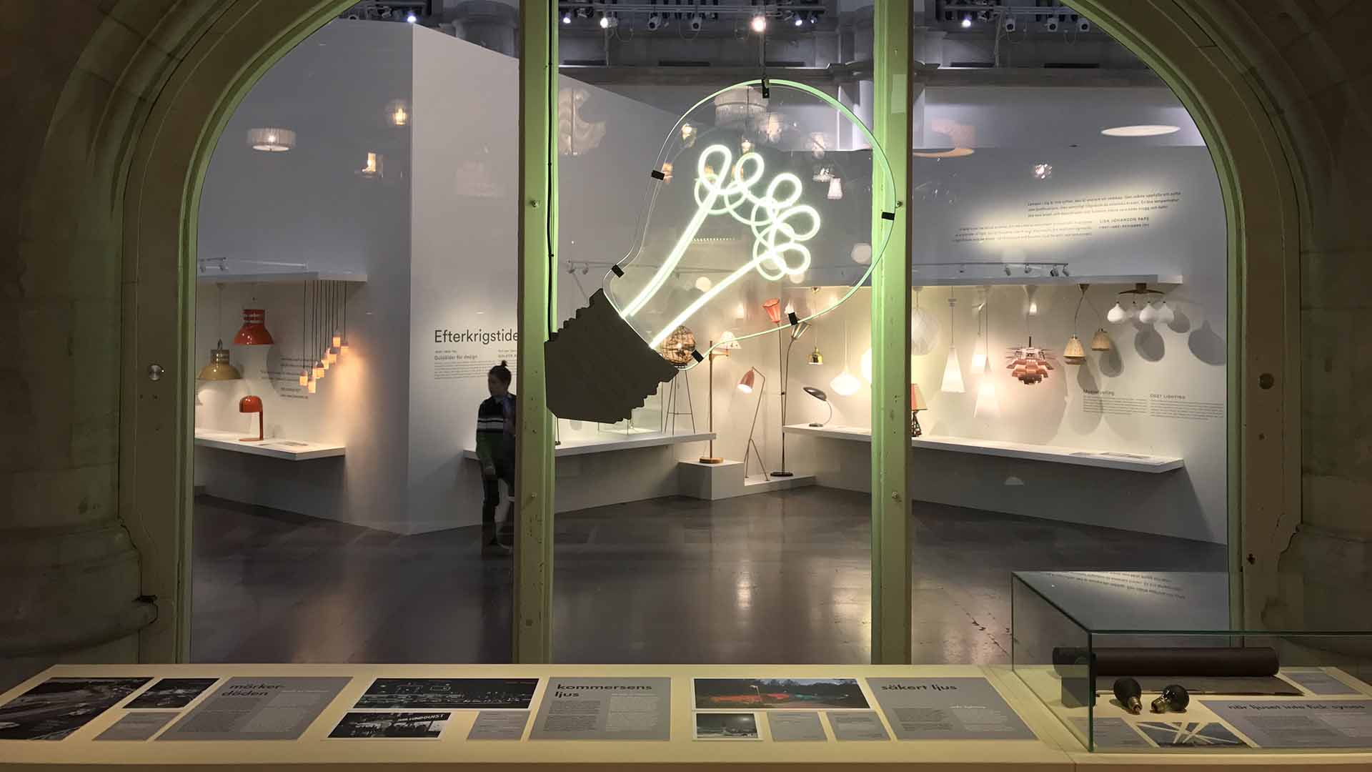 Neon Lamp Installation Nordic Light Exhibition Nordiska Museet