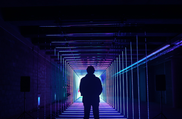 On Our Wavelength Light Art Installation Winter Lights Canary Wharf 2017