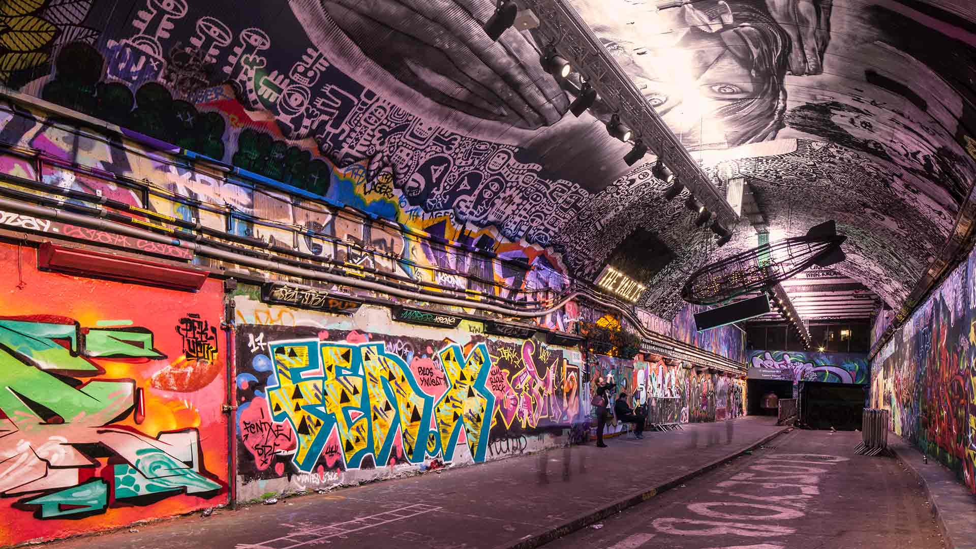Gallery Style Lighting Graffiti Tunnel Leake Street Arches Waterloo London Design Consultants Nulty