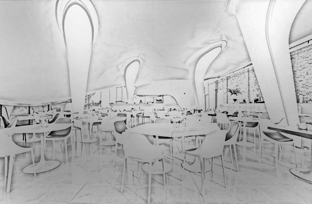 Serpentine Sackler Gallery London UK Sketch Built Form Modernity