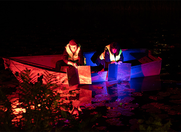 Lights in Alingsås - The Pond Köllera Lights in Alingsås The Pond Köllera Lighting Installation