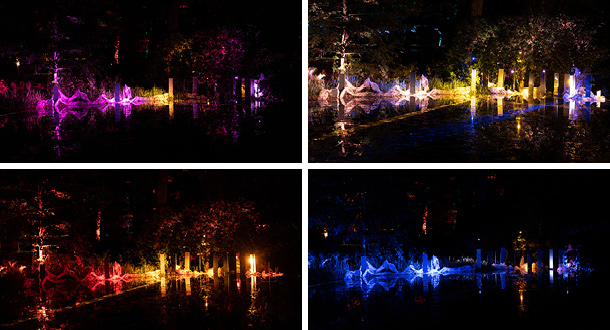 Lights in Alingsås - The Pond Köllera Lights in Alingsås The Pond Köllera Lighting Installation