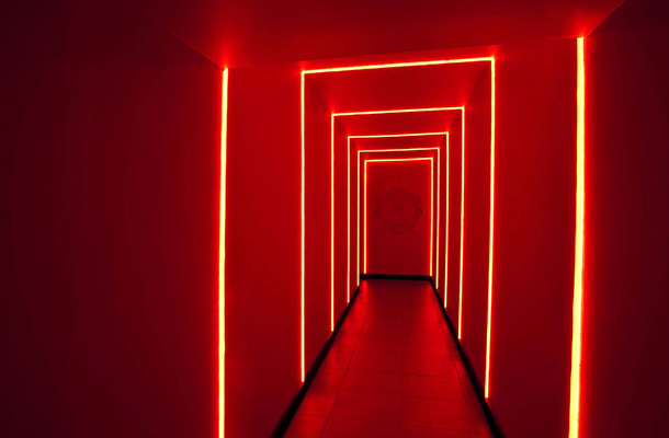 Lighting Design Soccer Retail Store Red Light Tunnel Designers Nulty