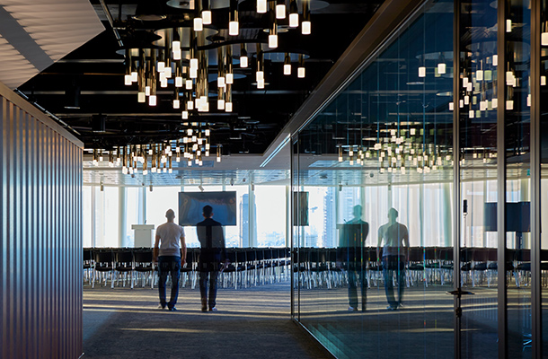 Nulty - News Corp HQ Ceiling Light Sculpture Office Conference Room Lighting Designers London Nulty