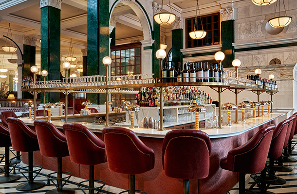 Nulty - The Ned Interior Lighting Scheme Art Deco Luxury Bar Pendants Historic Building Consultants Nulty
